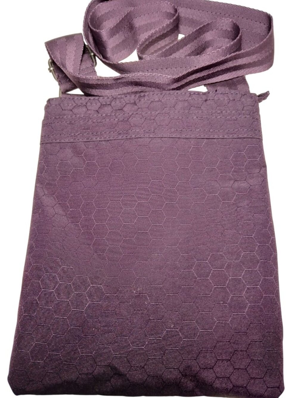 Dakine Jive Crossbody Bag Hexagonal Pattern Purple Adjustable Strap Recycled Pol - Picture 3 of 12